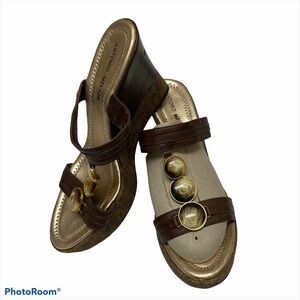 Antonio Melani Grande Triple Stone Wedge Sandals